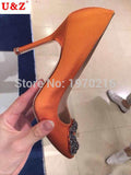 2016 fashion rhinestone mb02 shoes 60/80/100mm high heels shoes Silk satin Women Pumps Sexy Wedding Party Shoes 100% Real photos