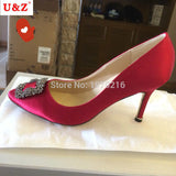 2016 fashion rhinestone mb02 shoes 60/80/100mm high heels shoes Silk satin Women Pumps Sexy Wedding Party Shoes 100% Real photos