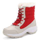 2016 women snow boots winter warm boots thick bottom platform waterproof ankle boots for women thick fur cotton shoes size 35-41