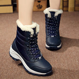 2016 women snow boots winter warm boots thick bottom platform waterproof ankle boots for women thick fur cotton shoes size 35-41