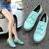 {D&amp;H}Size34-43 Brogue Oxford Shoes Women 2016 Spring/Autumn Nubuck Leather Oxford Shoes Flats Shoes Woman Moccasins Ladies Shoes