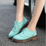 {D&amp;H}Size34-43 Brogue Oxford Shoes Women 2016 Spring/Autumn Nubuck Leather Oxford Shoes Flats Shoes Woman Moccasins Ladies Shoes