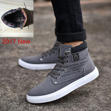 DEKABR 2017 Hot Men Shoes Fashion Warm Fur Winter Men Boots Autumn Leather Footwear For Man New High Top Canvas Casual Shoes Men