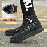 DEKABR 2017 Hot Men Shoes Fashion Warm Fur Winter Men Boots Autumn Leather Footwear For Man New High Top Canvas Casual Shoes Men