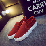 Floral Canvas Shoes Hot Sale 2017 Fashion Appliques Slipony Women Footwear Height Increase Girl Female Comfort Slipon Women