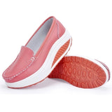 Women genuine leather shoes female wholesale flats shoes girl casual comfort low heels flat loafers nurse shoes