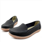 Women genuine leather shoes female wholesale flats shoes girl casual comfort low heels flat loafers nurse shoes